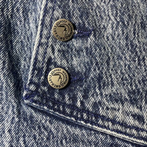 Vintage Rocky Mountain High Waist Acid Wash Bareback Jeans Western Flap Front - Picture 7 of 13